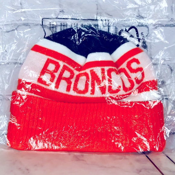 New Era NFL Denver Broncos Orange Beanie Men’s Hat One Size Fits Most - Picture 2 of 4